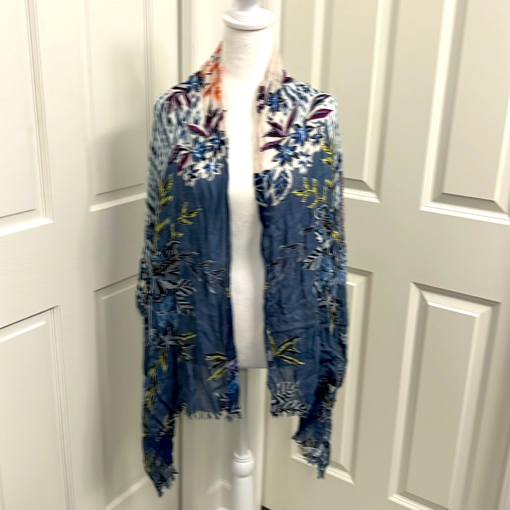 Spring floral wrap scarf